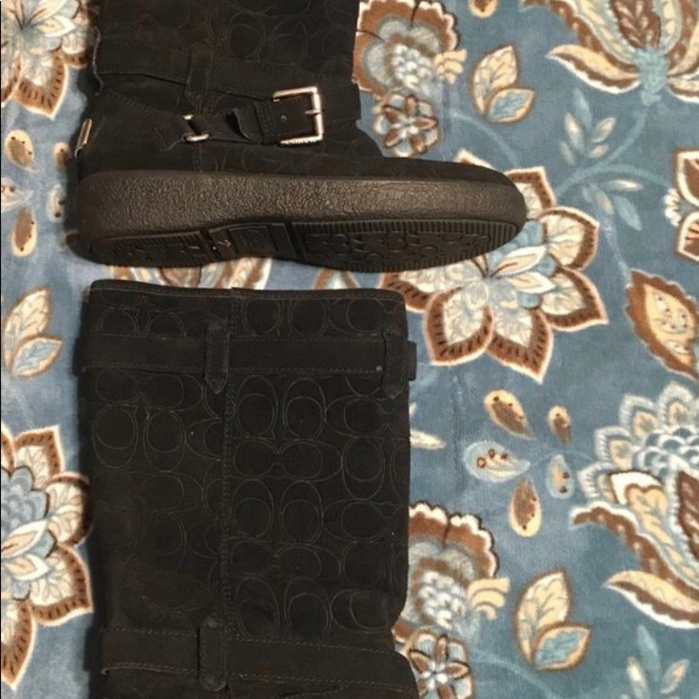 Black coach boots - Picture 3 of 4